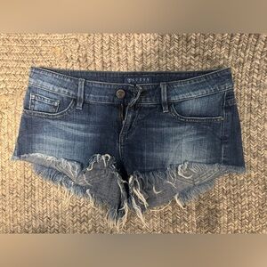 Guess Dark Wash Denim Jean Shorts 25